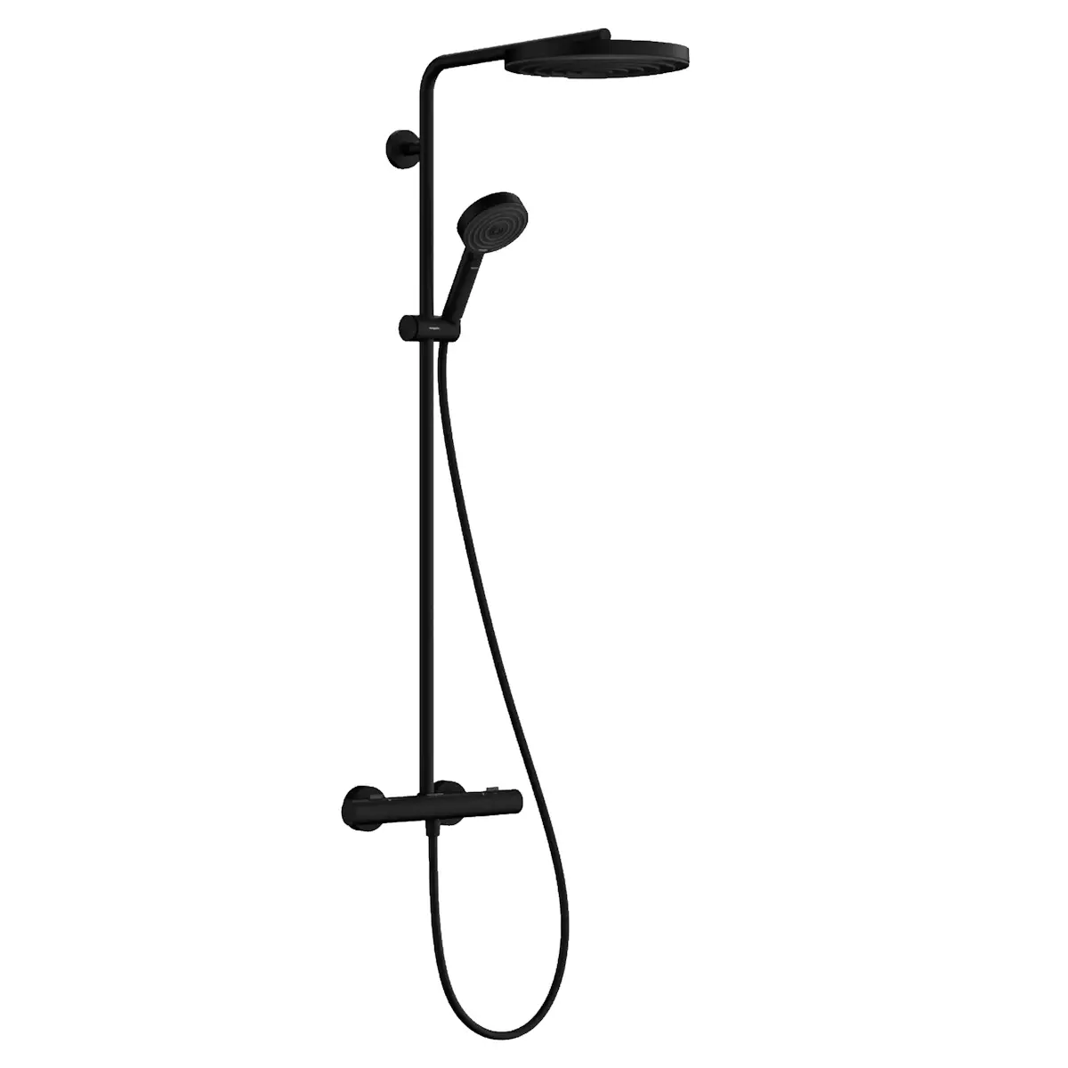 Душевая система Hansgrohe Pulsify S Puro Showerpipe EcoSmart 260 1jet с термостатом латунь Черный матовый (24237670)