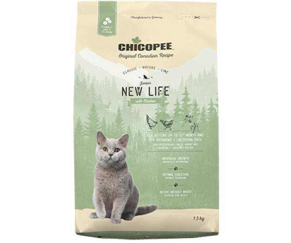 Корм сухий для котів Chicopee Classic Nature Line Cat Junior New Life Chicken 1,5 кг