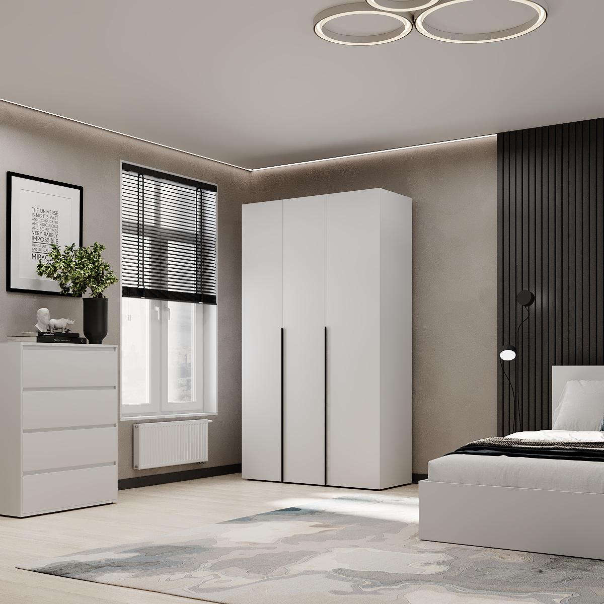 Шкаф распашной комбинированный ART IN HEAD №12 Light 1200x500x2200 мм Белый бриллиант (GALTK0121000000) - фото 3 Шкаф распашной комбинированный ART IN HEAD №12 Light 1200x500x2200 мм Белый бриллиант (GALTK0121000000) - фото 3