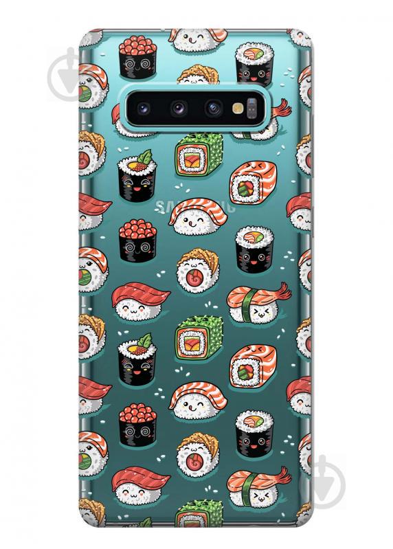 Чехол iSwag для Samsung Galaxy S10 Смешные суши (H425)