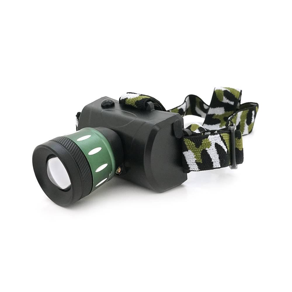 Ліхтарик налобний Bailong BL-6966 Q5 Cree 3 режими Zoom корпус-пластик водостійкий ударостійкий 18650 акумулятор СЗУ/АЗУ 80х45 мм (29342)