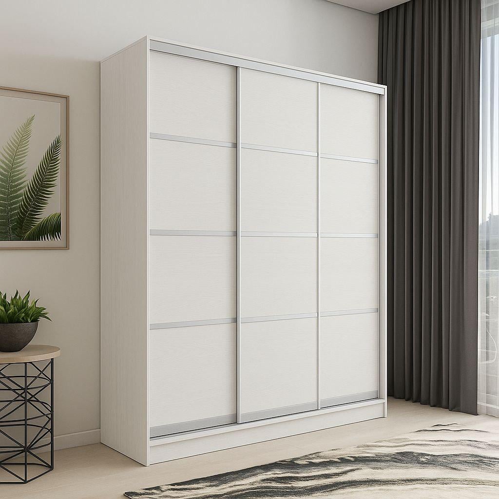 Шкаф купе Мириам комби 4 ДСП 1800x2400x600 мм Белый (21489) Шкаф купе Мириам комби 4 ДСП 1800x2400x600 мм Белый (21489)