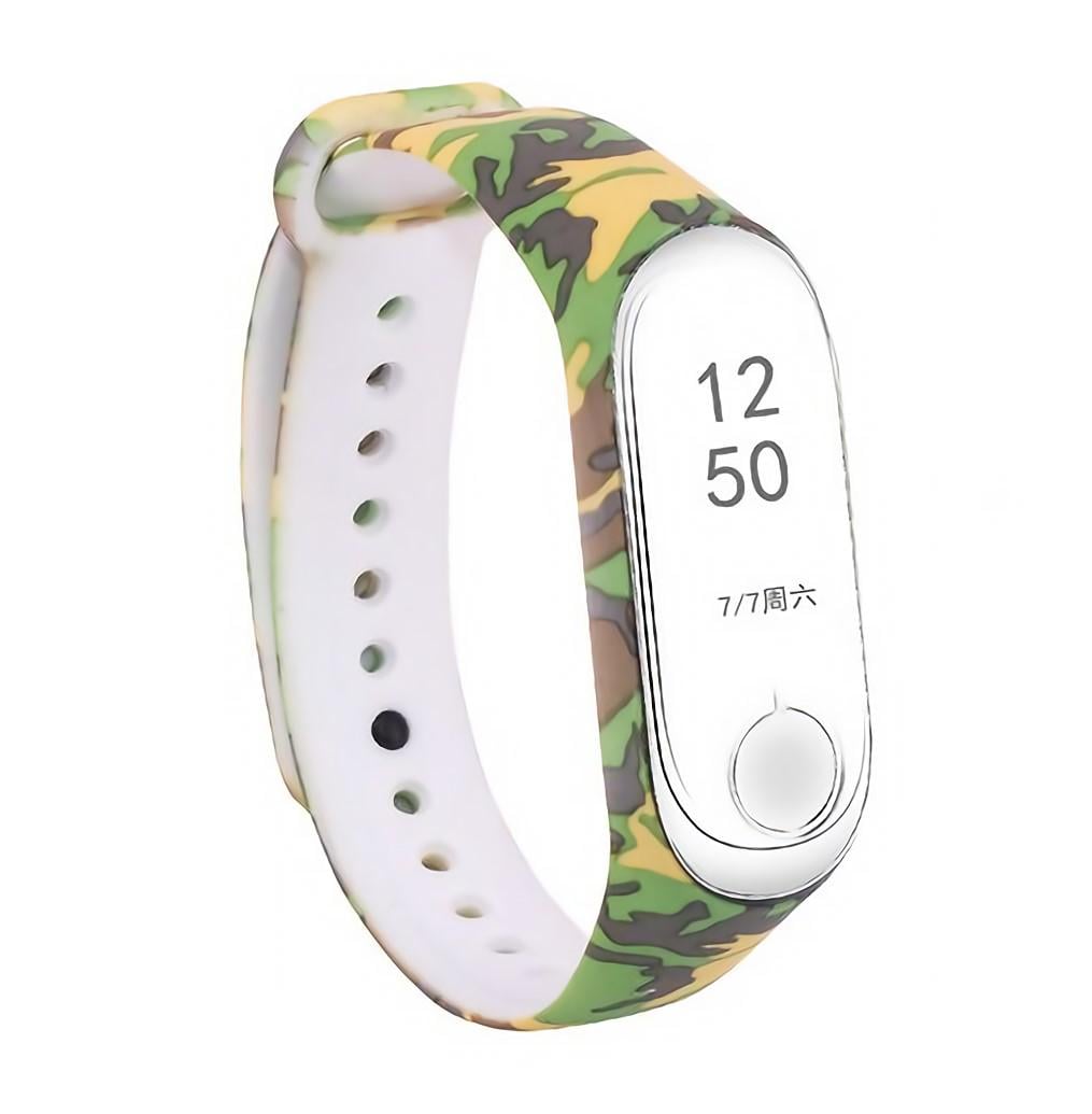 Ремешок MRK Camo для фитнес браслета Xiaomi Mi Band 4/3 силиконовый Green