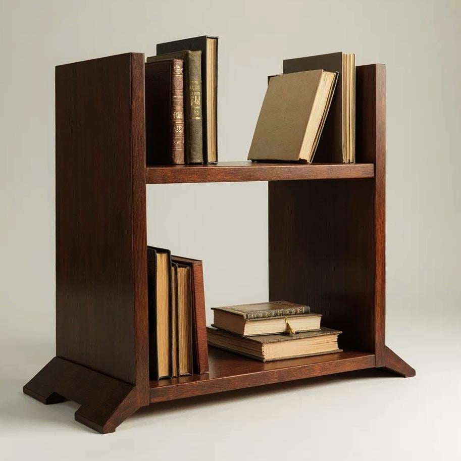 Полка книжная настольная из дерева Императ Терракот (КПА-026932)