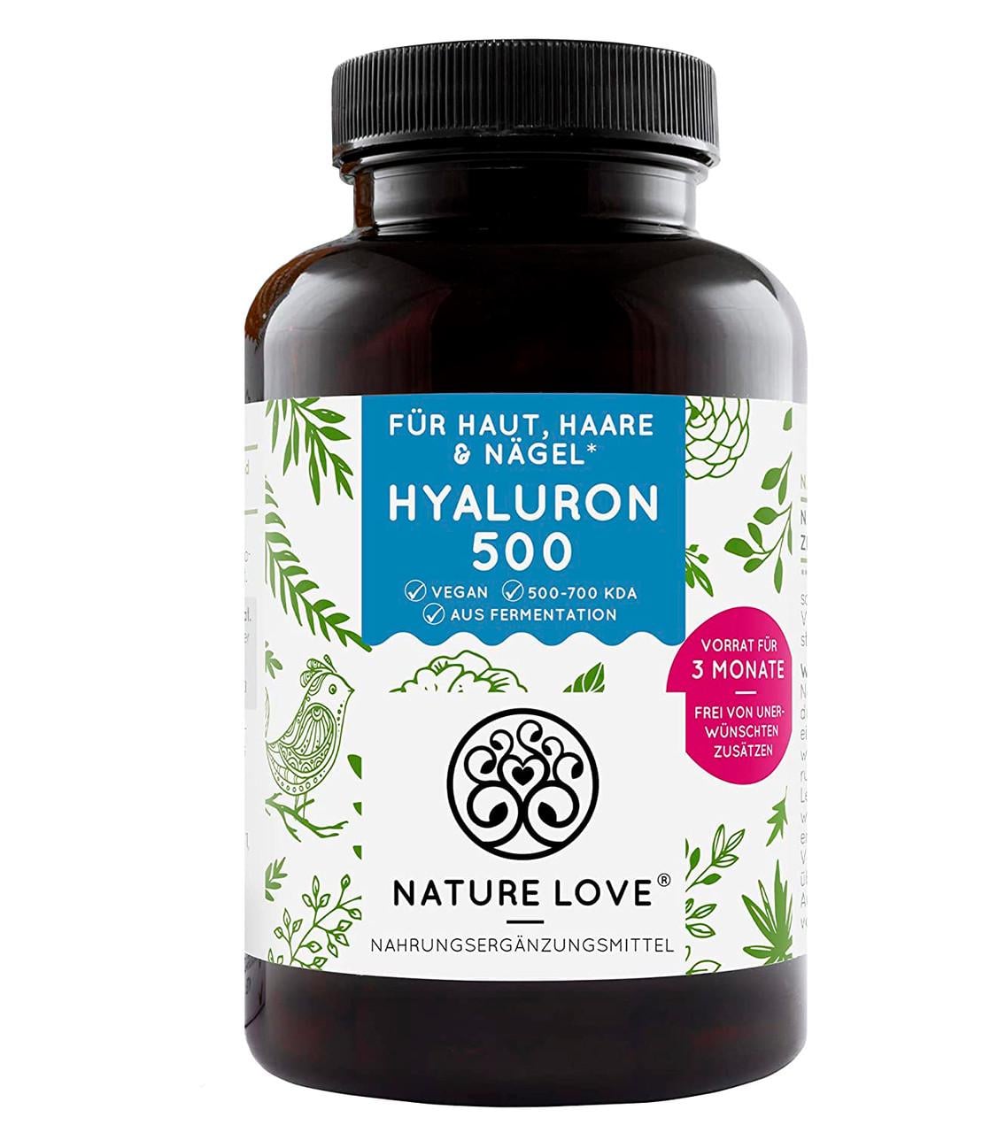 Витамине Nature Love Гиалуроновая кислота 500 мг 90 капсул (50093NLHA90)