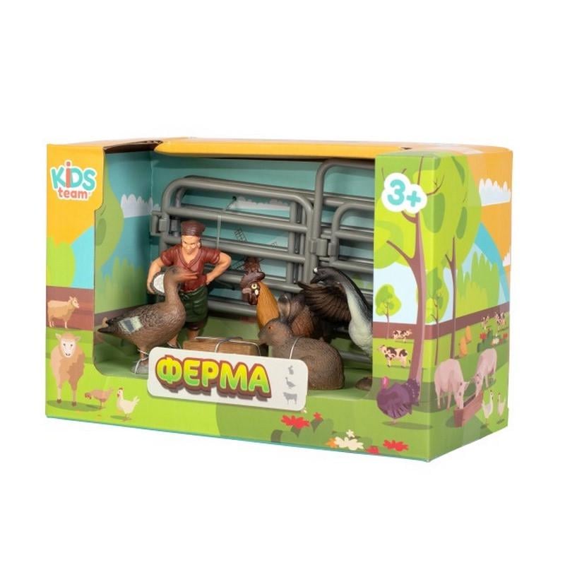 Детский игрушечный набор Kids Team Ферма с гусем, уткой и петухом (IG-173-N-516)