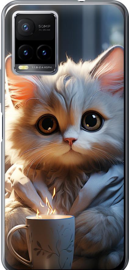 Чехол на Vivo Y33s White cat (5646u-2643-42517) Чехол на Vivo Y33s White cat (5646u-2643-42517)