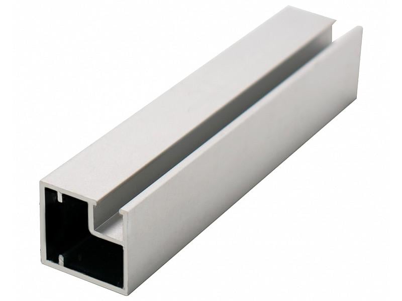 Профиль рамочный алюминиевый узкий для мебельных фасадов 2,5 м/пог Серебристый (33342722)