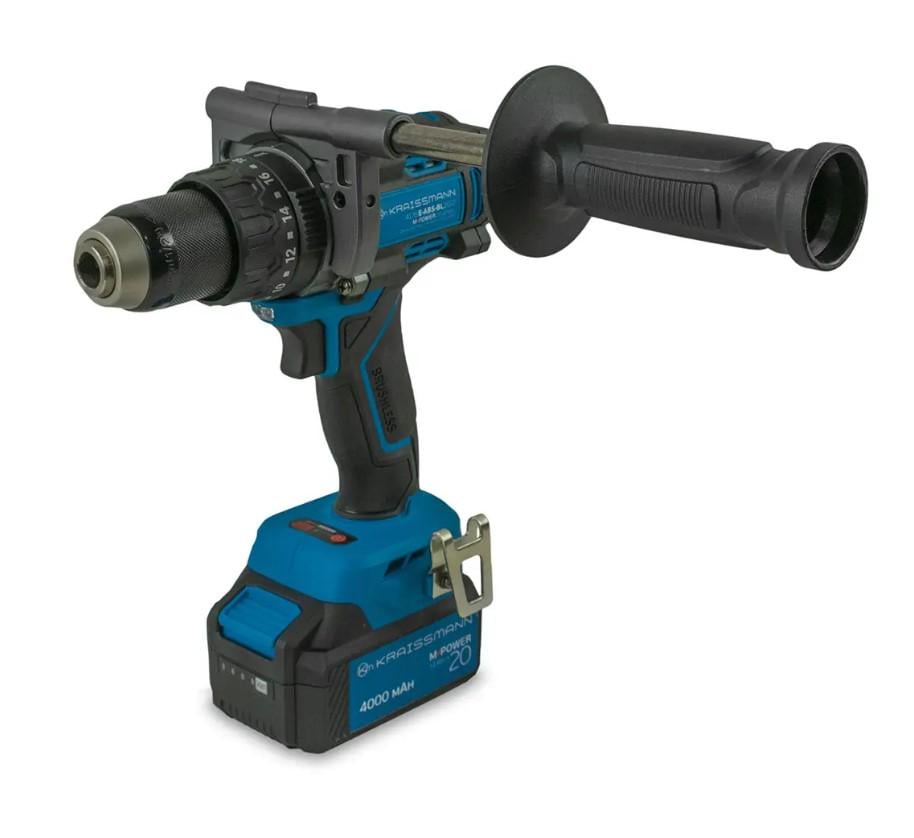 Шуруповерт ударный KRAISSMANN 4135 E-ABS-BL 20/2 M-POWER 150 Нм с 2 аккумуляторами по 4 Ah Шуруповерт ударный KRAISSMANN 4135 E-ABS-BL 20/2 M-POWER 150 Нм с 2 аккумуляторами по 4 Ah