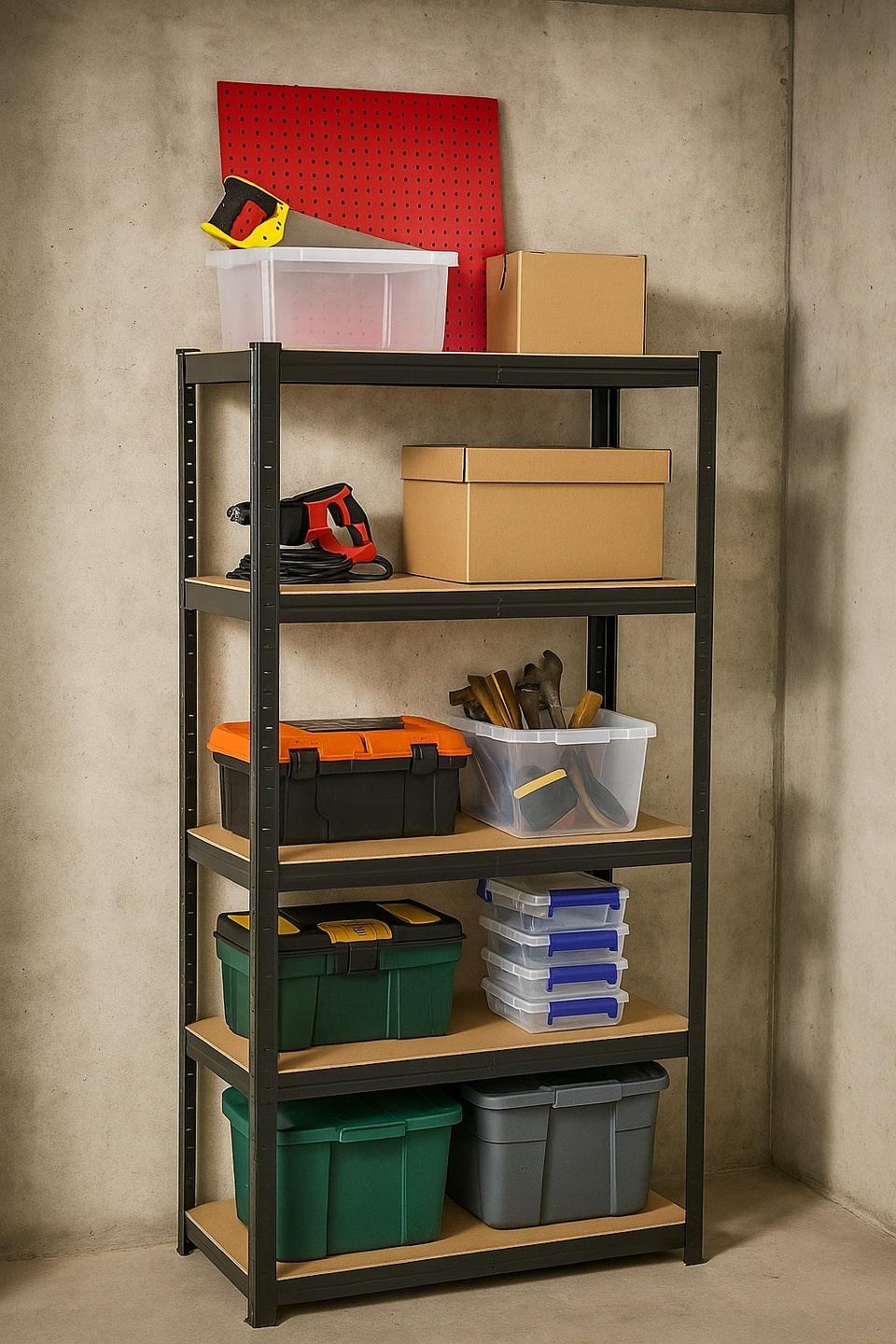 Стелаж металевий Homart B150 150х75х35 см Чорний (9913) - фото 6 Стелаж металевий Homart B150 150х75х35 см Чорний (9913) - фото 6