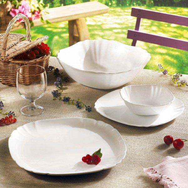 Тарелка Luminarc Lotusia обеденная квадратная d 25 см (H1372) - фото 3 Тарелка Luminarc Lotusia обеденная квадратная d 25 см (H1372) - фото 3