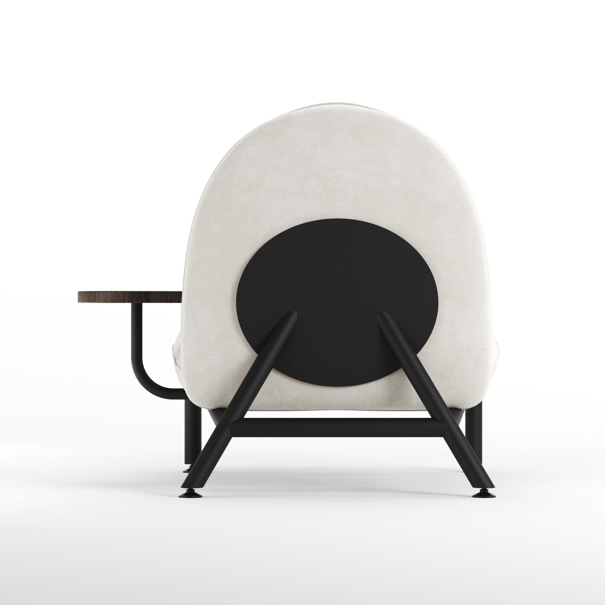 Крісло зі столиком Soft Lounge Belfast 01 75x82x80 см Чорний (22100379) - фото 3 Крісло зі столиком Soft Lounge Belfast 01 75x82x80 см Чорний (22100379) - фото 3