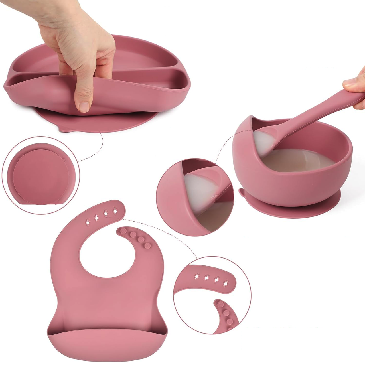 Набор силиконовый для кормления детей 7 пр. - фото 3 Набор силиконовый для кормления детей 7 пр. - фото 3