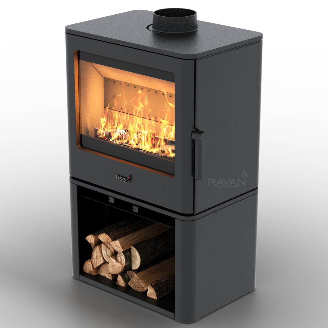 Печь-камин чугунная Ravan Aragon на дровах 16 кВт (27456837)