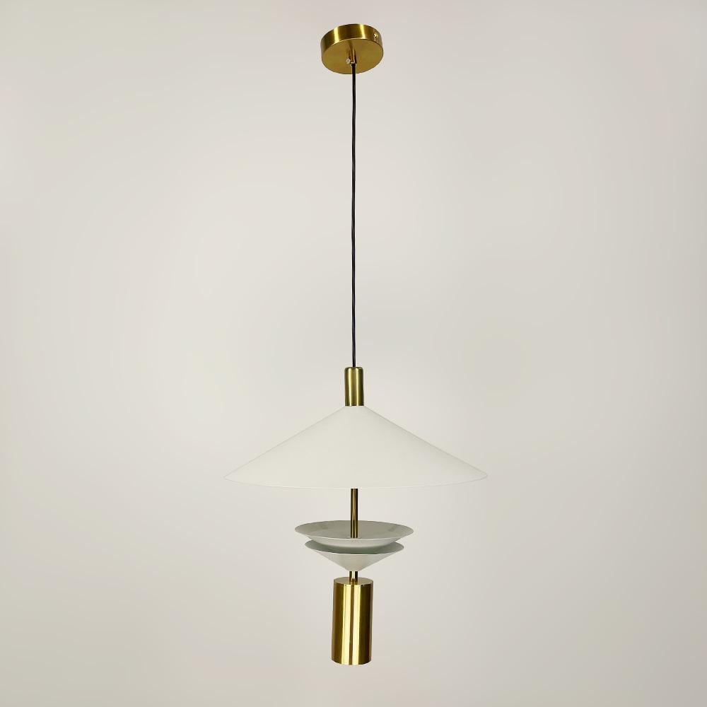 Люстра елегантна підвісна із латунним спотом (AA456-400 WT)