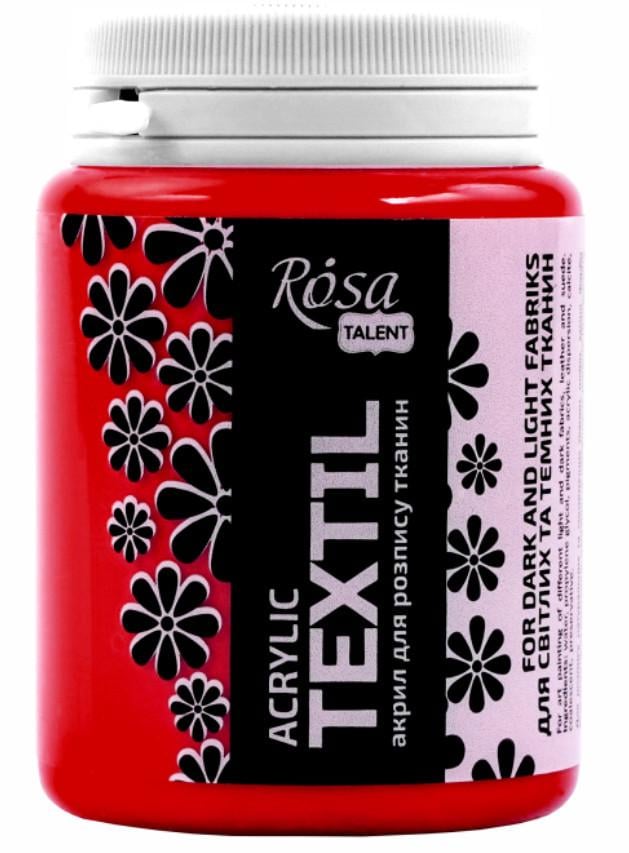 Краска акриловая для ткани ROSA Talent 80 мл Красный темный