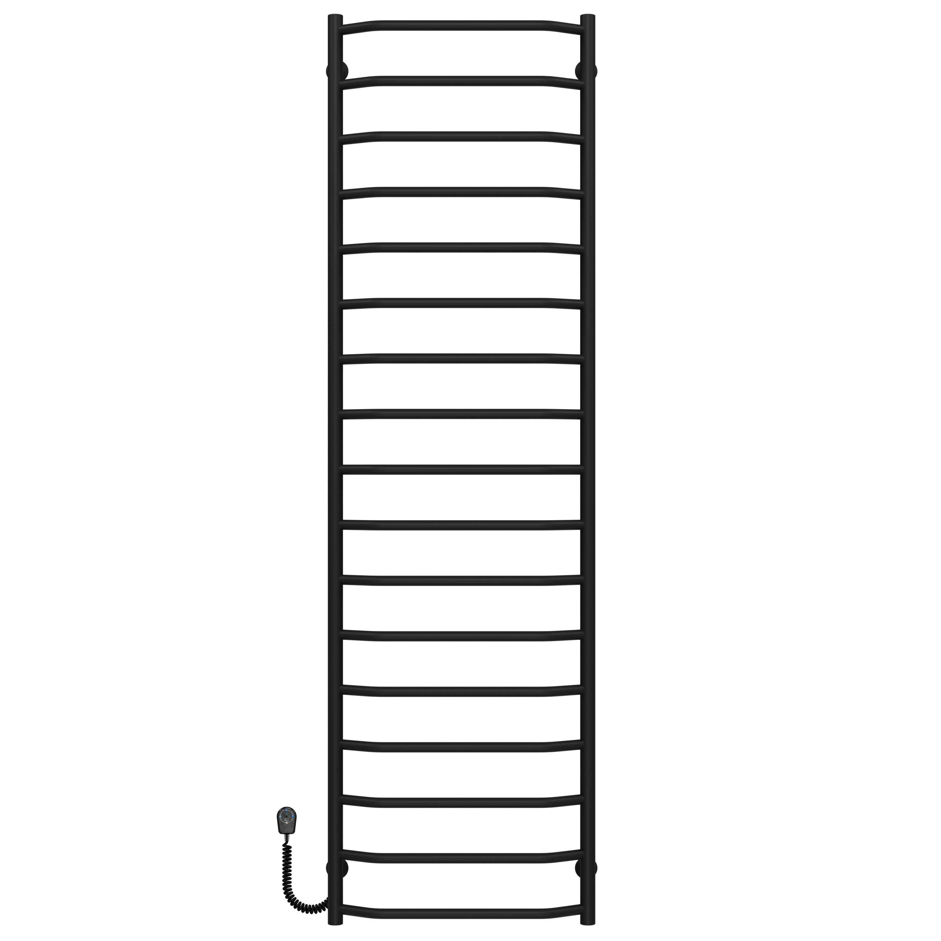 Полотенцесушитель электрический Deffi Трапеция П17 EF16 левое подключение нержавеющая сталь 500х1800 мм Черный (C.TR.180.50.17.EBL5)