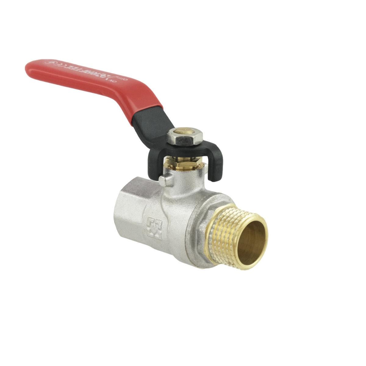 Кран шаровый Raftec PN40 ВН ручка 1/2" Red (51179)