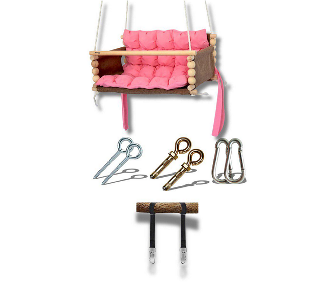 Гойдалка підвісна Infancy Маршмелоу Карамельний/Рожевий (9655841)