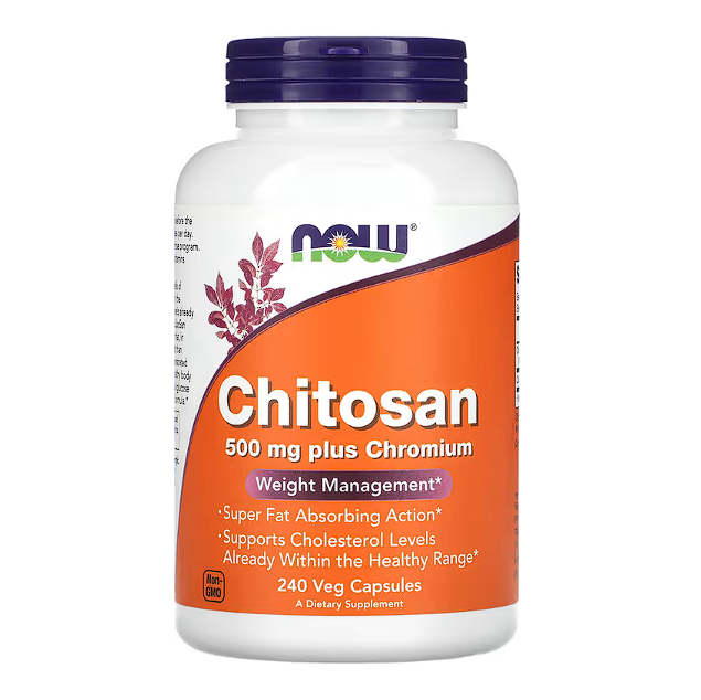 Хитозан NOW Chitosan 500 mg plus Chromium 240 капс. (10460-01)