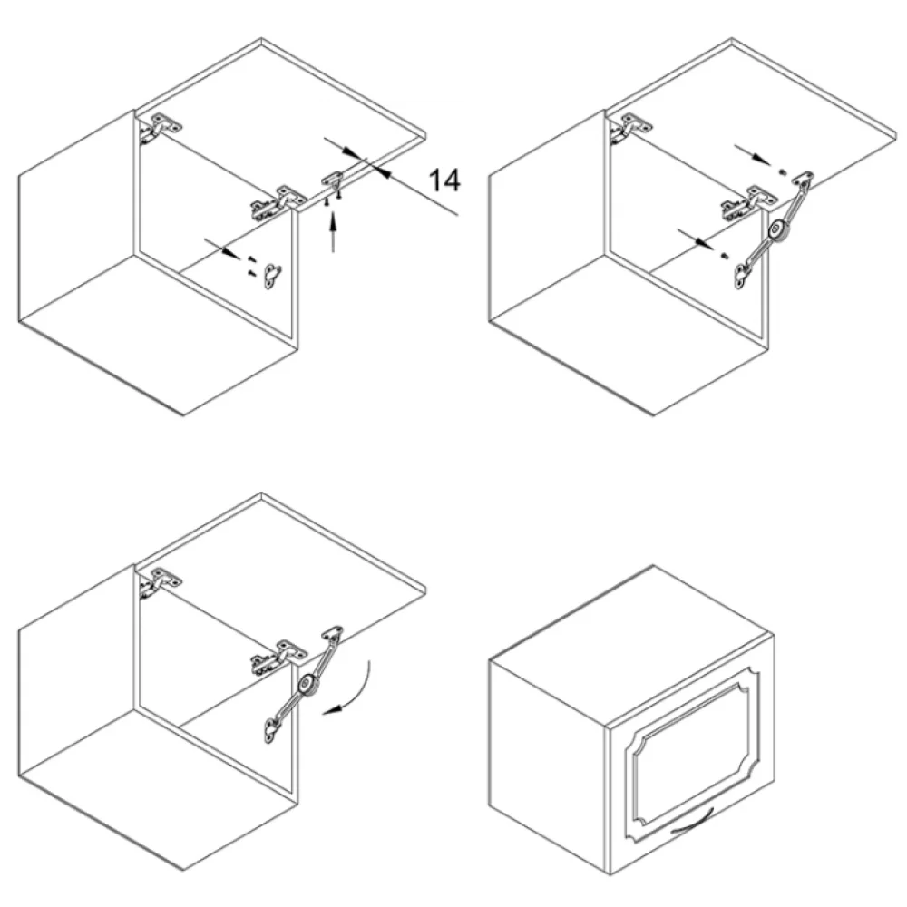 Меблевий ліфт HUWILL механічний барний тримач Хром (PM0495) - фото 2 Меблевий ліфт HUWILL механічний барний тримач Хром (PM0495) - фото 2
