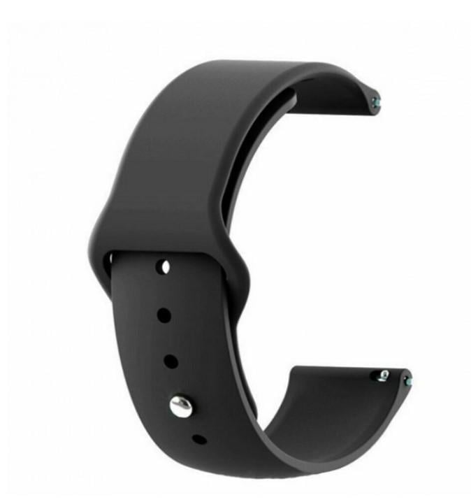 Ремешок силиконовый BeWatch для смарт часов 22 мм Черный (1020301) - фото 2