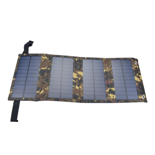 Портативна мобільна вологостійка сонячна панель Solar 20 Вт Камуфляж