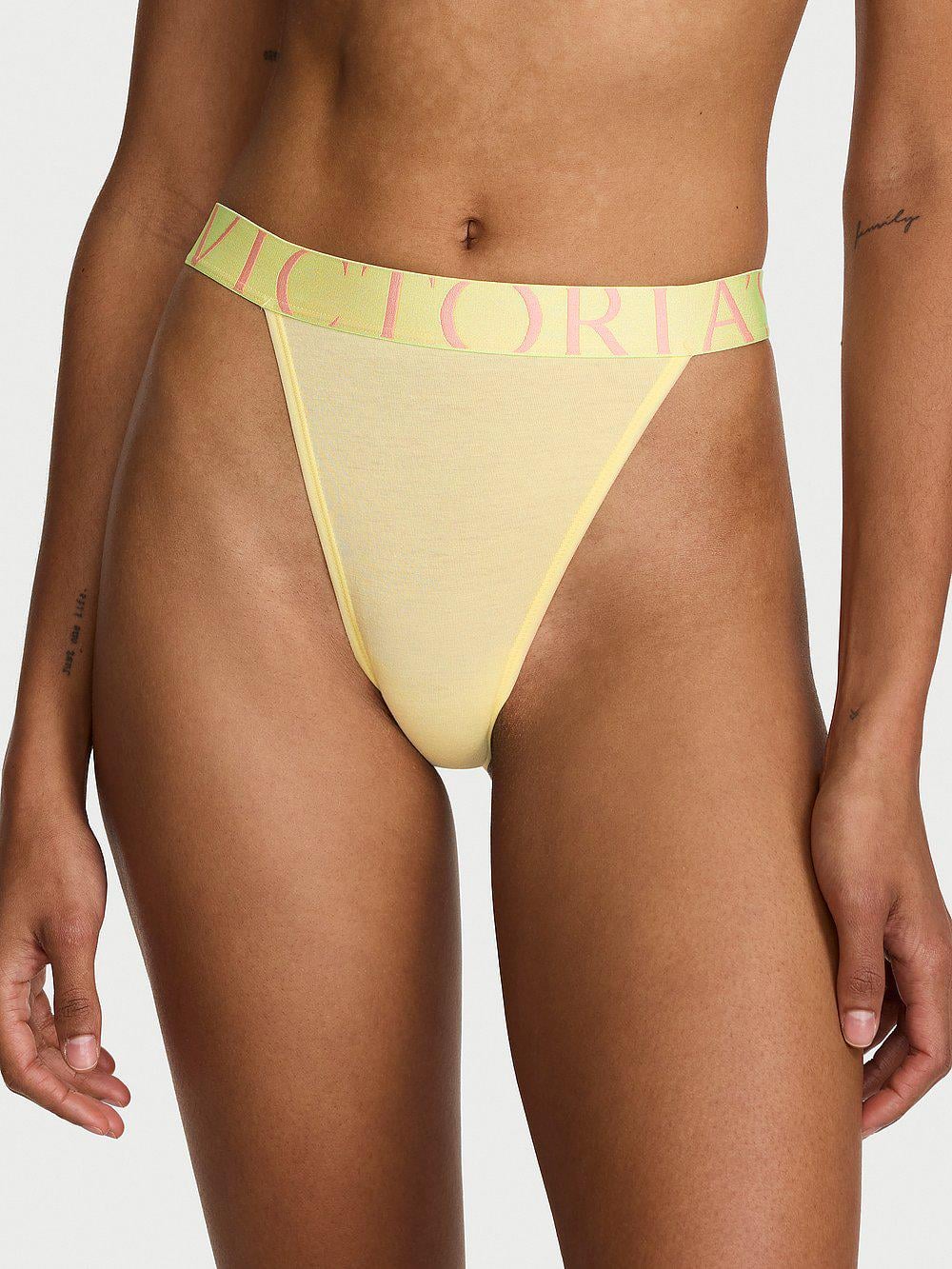 Трусики Victoria's Secret Exploded Logo Cotton 90s Brief Panty L Желтый (27264001)