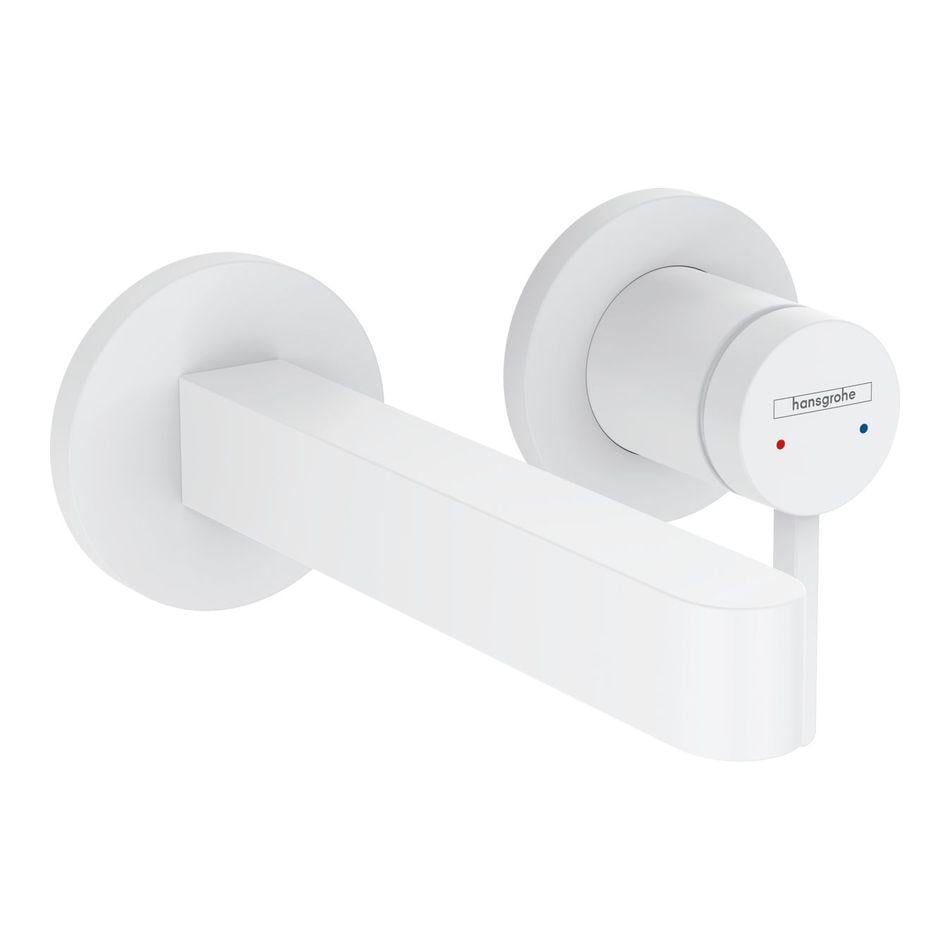 Смеситель для умывальника Hansgrohe Finoris настенный Белый матовый (76051700)