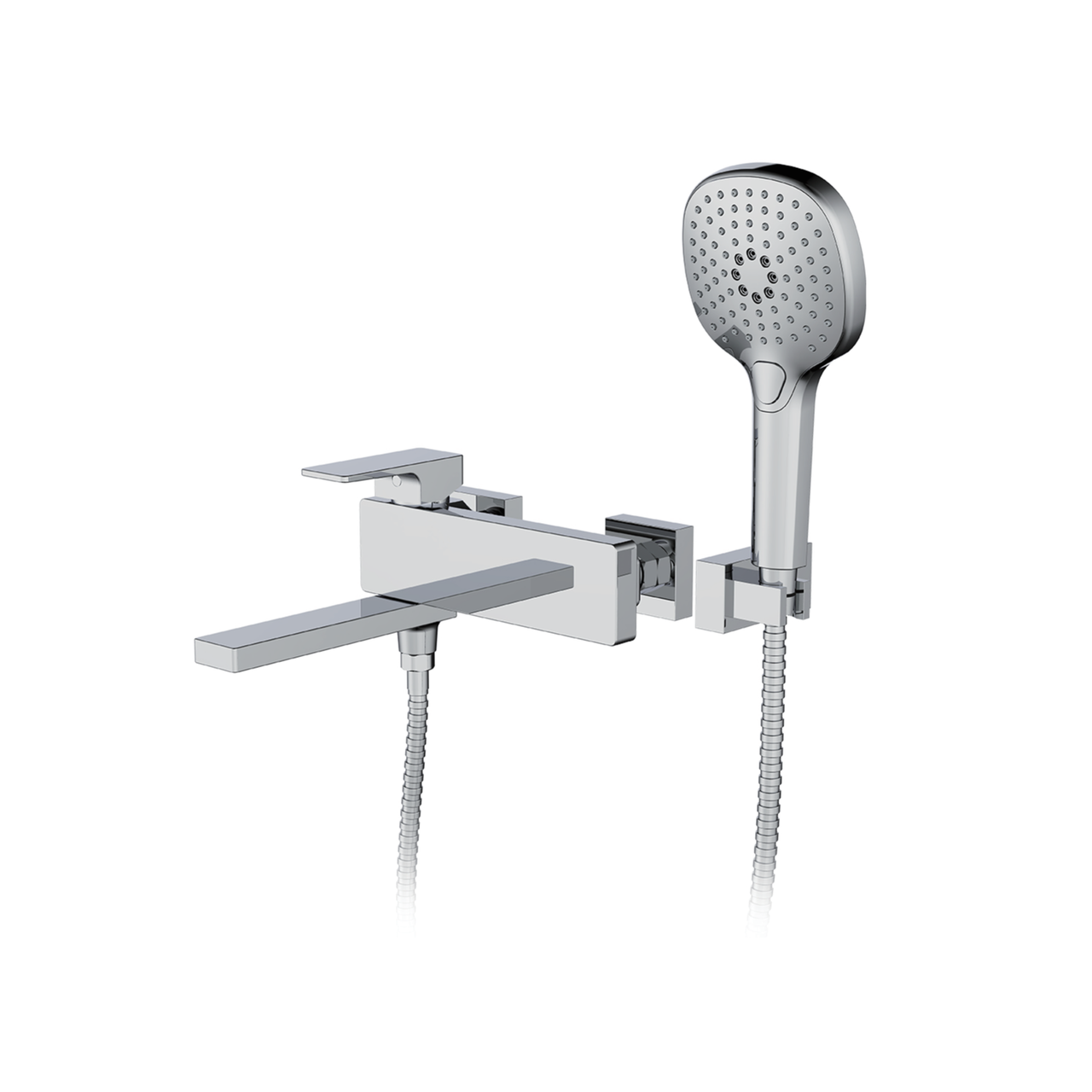 Смеситель для ванны FAOP A3209 с плоским изливом 192 мм Хром