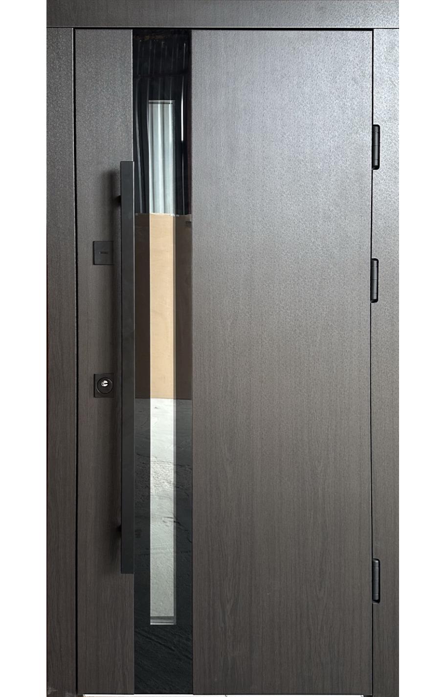 Двері вхідні вулиця Redfort Модена композит зі склопакетом 960х2050 мм Венге/Біле дерево (23537779)