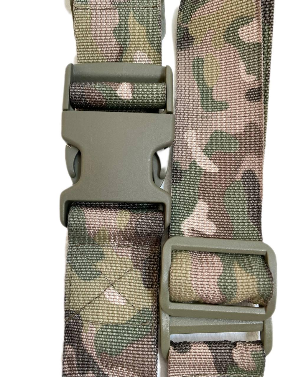 Ремень трехточечный оружейный для автомата АК с карабином Мультикам - фото 2