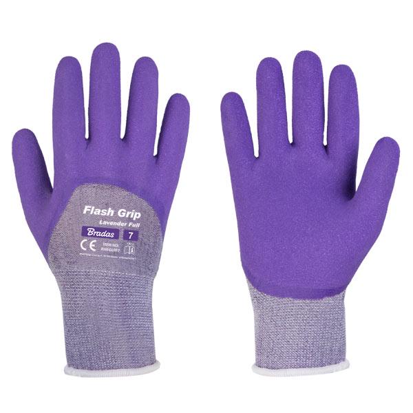 Перчатки защитные Bradas Flash Grip Lavender Full р. 7 (RWFGLRF7)