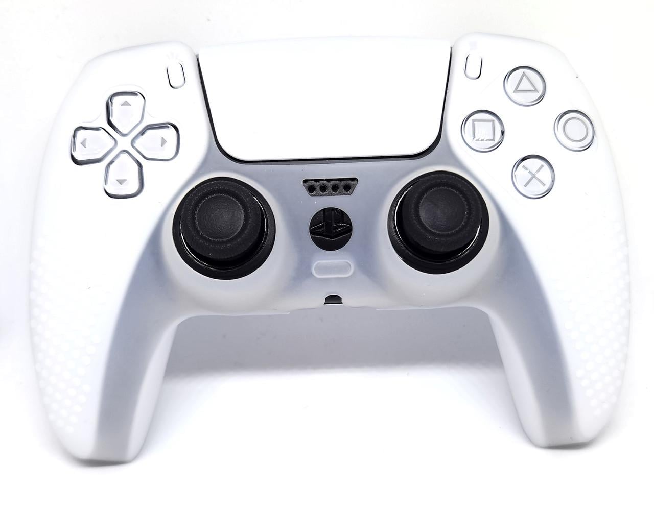 Силиконовый чехол однотонный R-Q 2 для геймпада dualsense PS5 Белый
