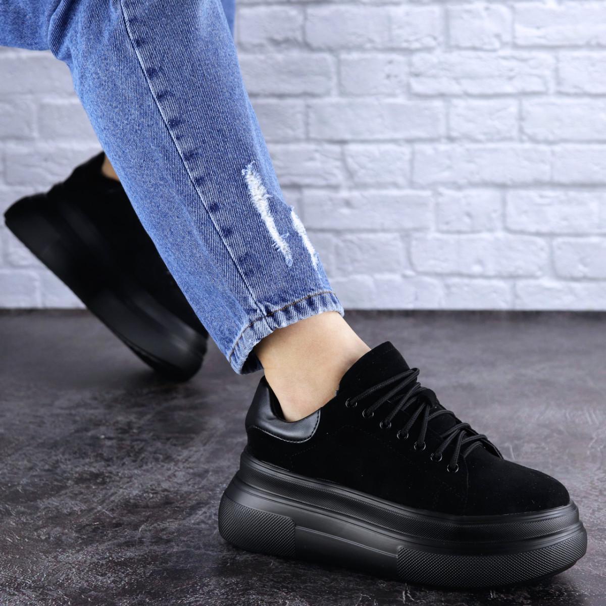 Сникеры женские Fashion р. 40 25 см Черный (1714)