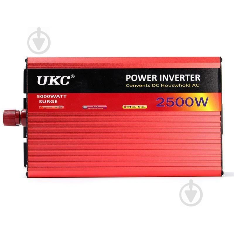 Перетворювач напруги інвертор UKC Surge 2500W 12V-220V AR з функцією плавного пуску Red (np2_00260)