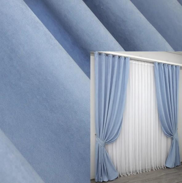Ткань для штор SPARTA микровелюр Голубой (1191ш) - фото 4 Ткань для штор SPARTA микровелюр Голубой (1191ш) - фото 4
