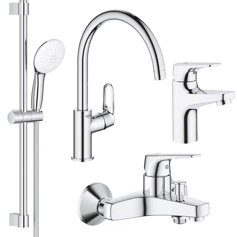 Набор смесителей для ванной и кухни Grohe Bau Flow UA121640K1 (561868)