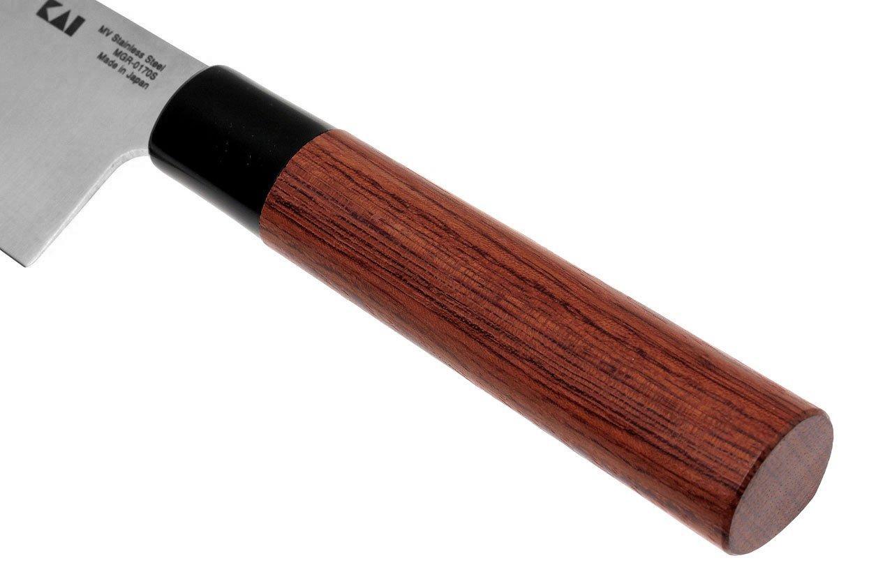Нож кухонный KAI Seki Magoroku Redwood Сантоку 170 мм (MGR-0170S) - фото 4 Нож кухонный KAI Seki Magoroku Redwood Сантоку 170 мм (MGR-0170S) - фото 4
