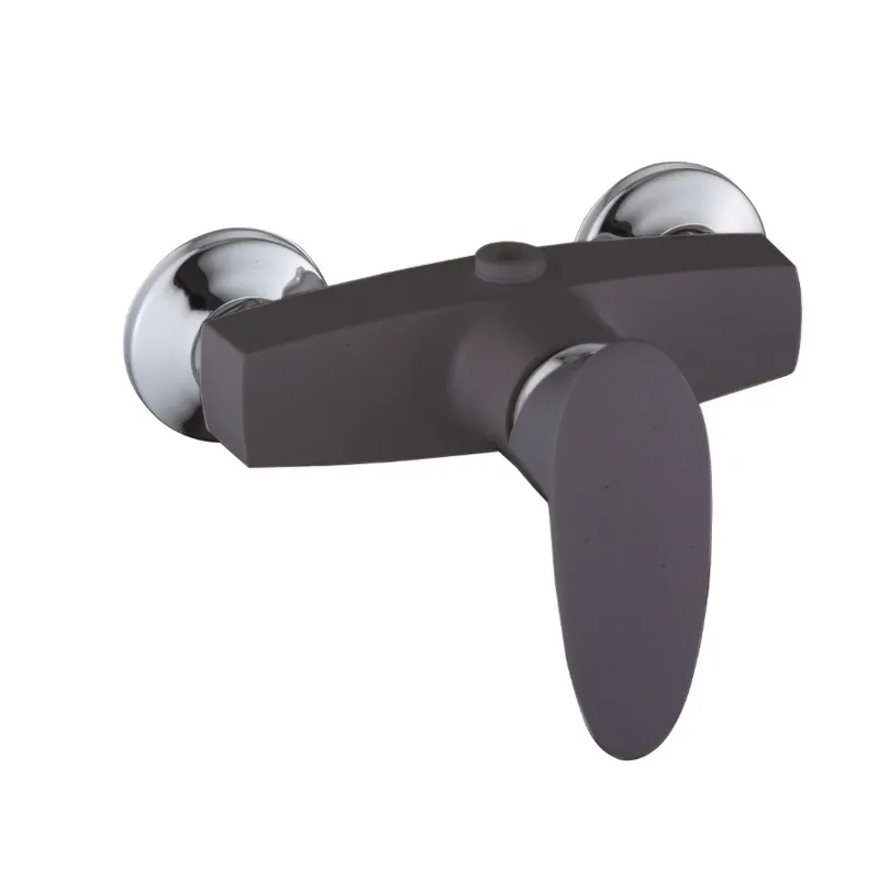 Смеситель для душа PLAMIX Cezar-003 с лейкой и шлангом Графитовый (PM0689)