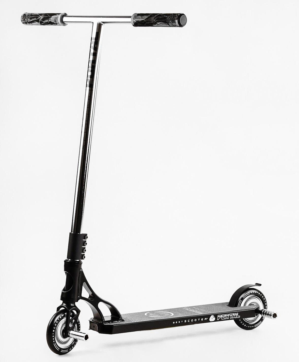 Самокат трюковый Portal Hic-система пеги алюминиевый диск/дека колеса PU Black/White (114053)