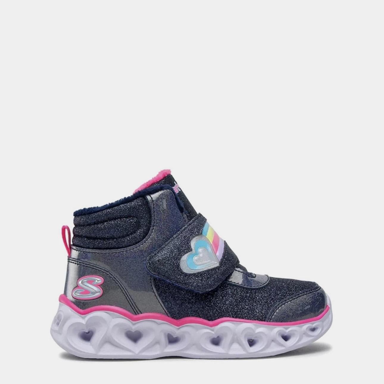 Ботинки на девочку Skechers Heart Light с мигалками р. 26 (302669L NVPK)