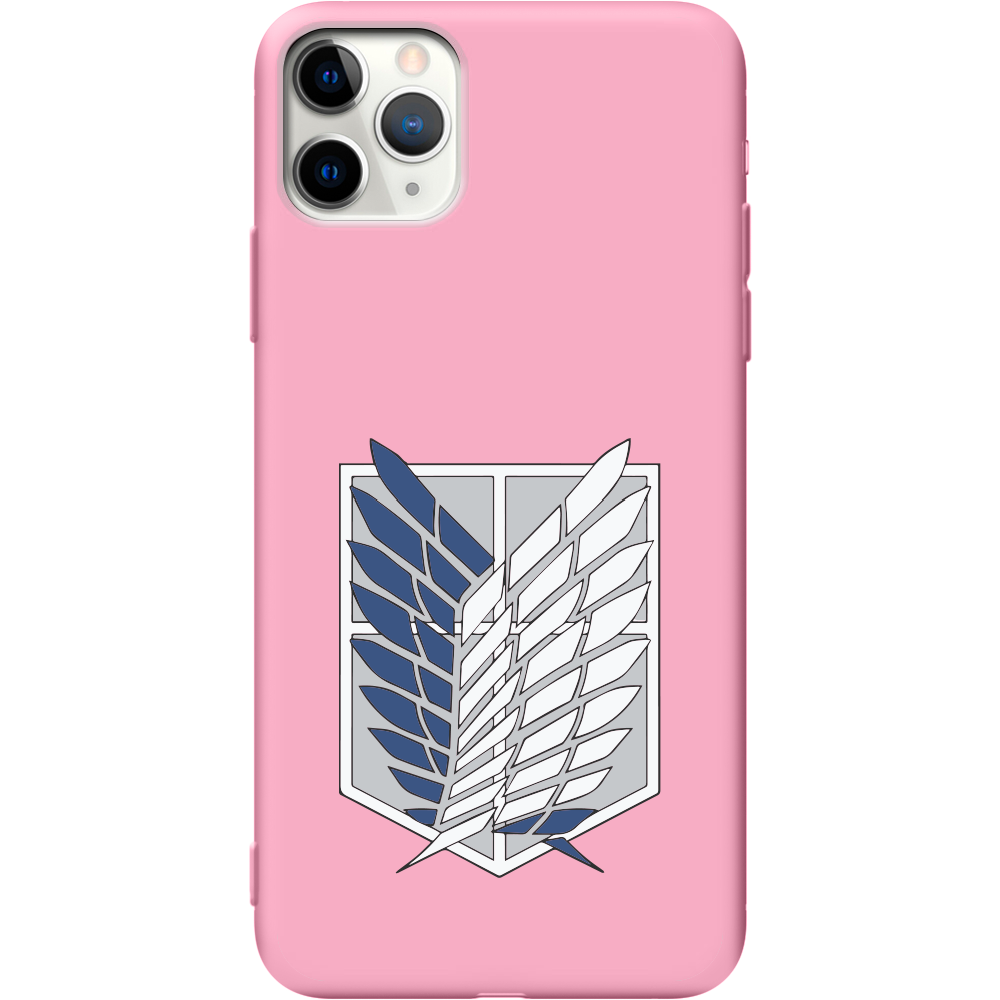 Чехол Boxface iPhone 11 Pro Max Атака Титанов Крылья Свободы Розовый силикон (38194-bk88-42883)
