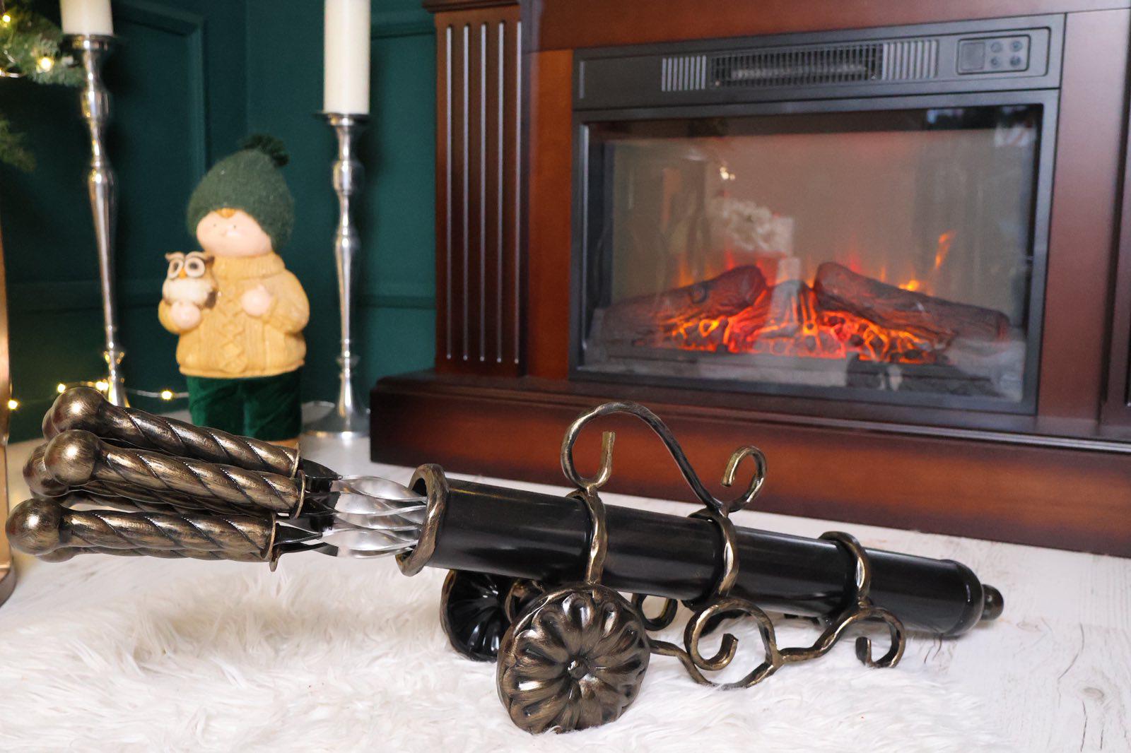 Набор шампуров Пушка ручной работы в кованной подставке