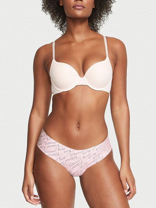 Трусики бесшовные Victoria's Secret Sexy Illusions No-show Cheeky Panty S Розовый (26670545)