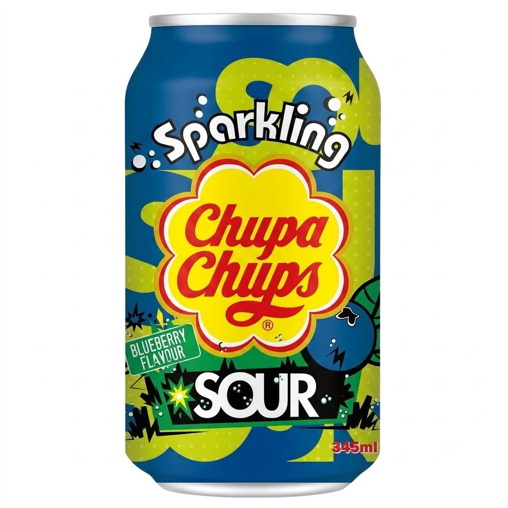 Напиток газированный Chupa Chups Sour Bluebbery Черника 345 мл (chu007)