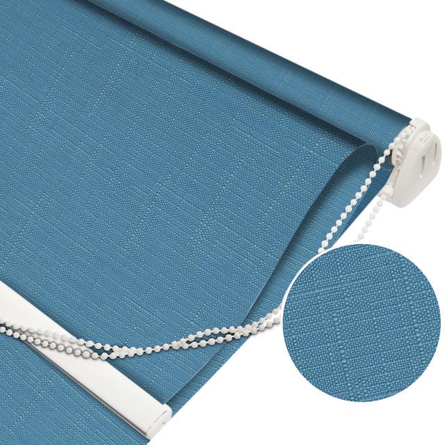 Ролета тканинна NewTex Льон LUX 50х165 см Синій (874) - фото 2 Ролета тканинна NewTex Льон LUX 50х165 см Синій (874) - фото 2