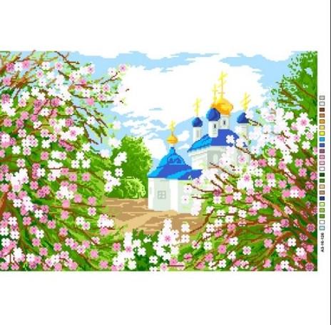Канва с рисунком для вышивки нитями Церковь в цветах А3-16-126 (1698965116) Канва с рисунком для вышивки нитями Церковь в цветах А3-16-126 (1698965116)