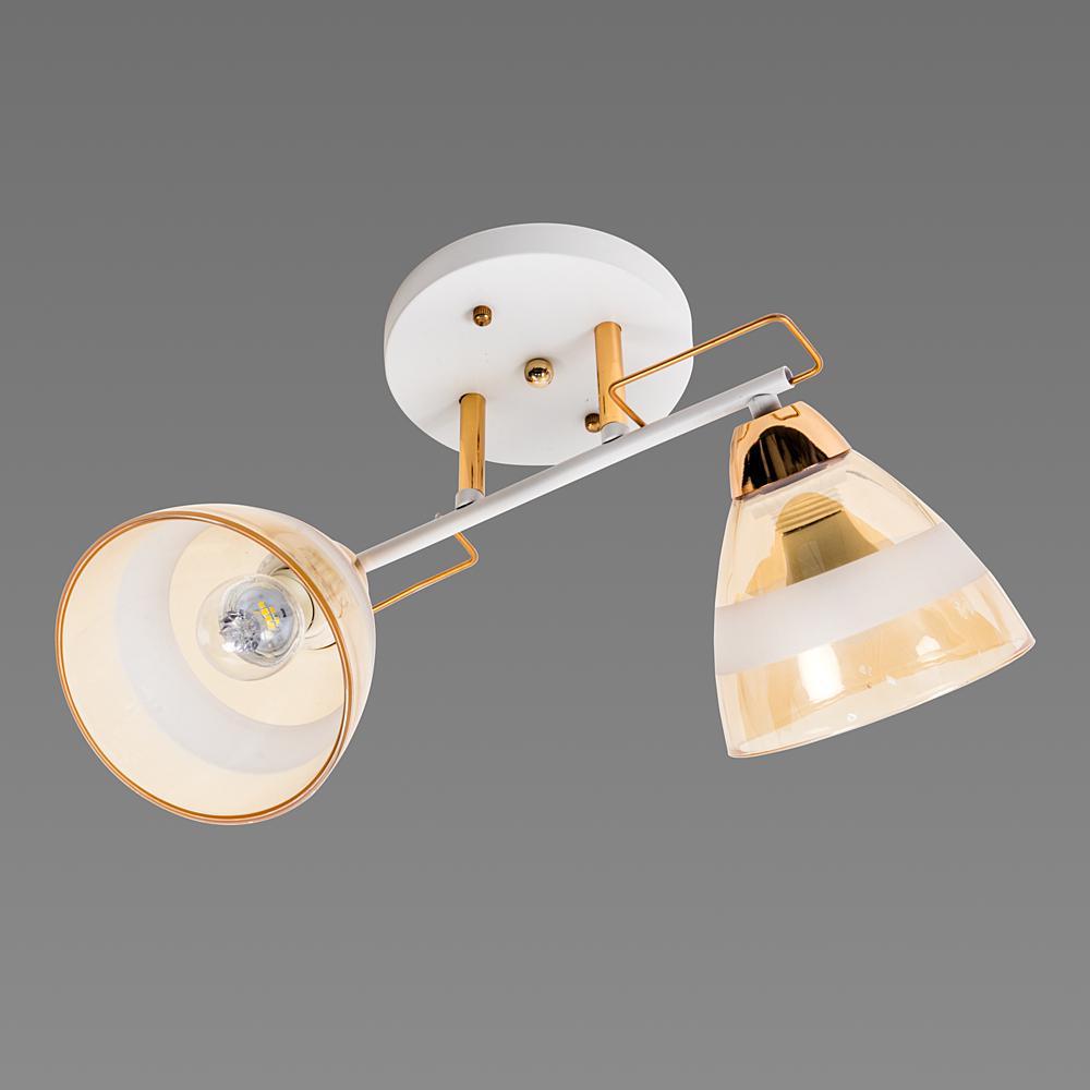 Потолочная люстра Sirius Л 8146/2 WT+FG на 2 плафона (000038957)