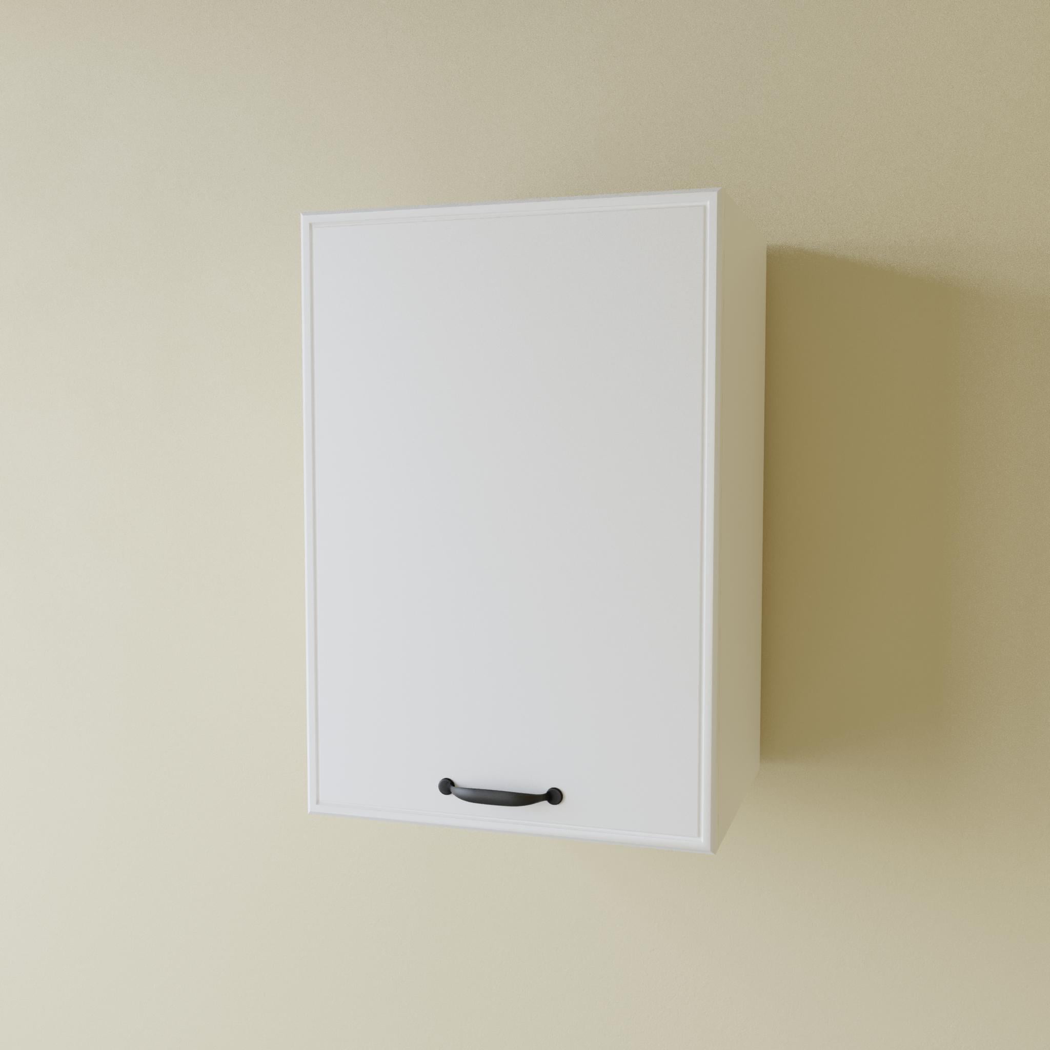 Шкаф навесной МДФ на кухню закрытый 40 см Белый (K-51)